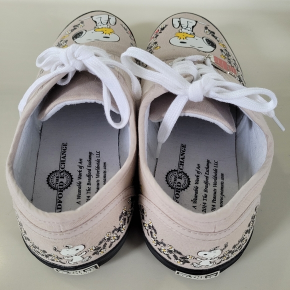 SNOOPY & WOODSTOCK Floral Canvas Sneakers Womens 10 THE BRADFORD EXCHANGE - Picture 4 of 14